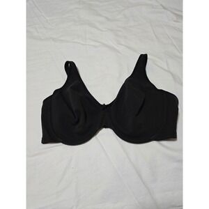 Simply Cacique Black Full Coverage Underwire Bra 46D Support Comfort /0330